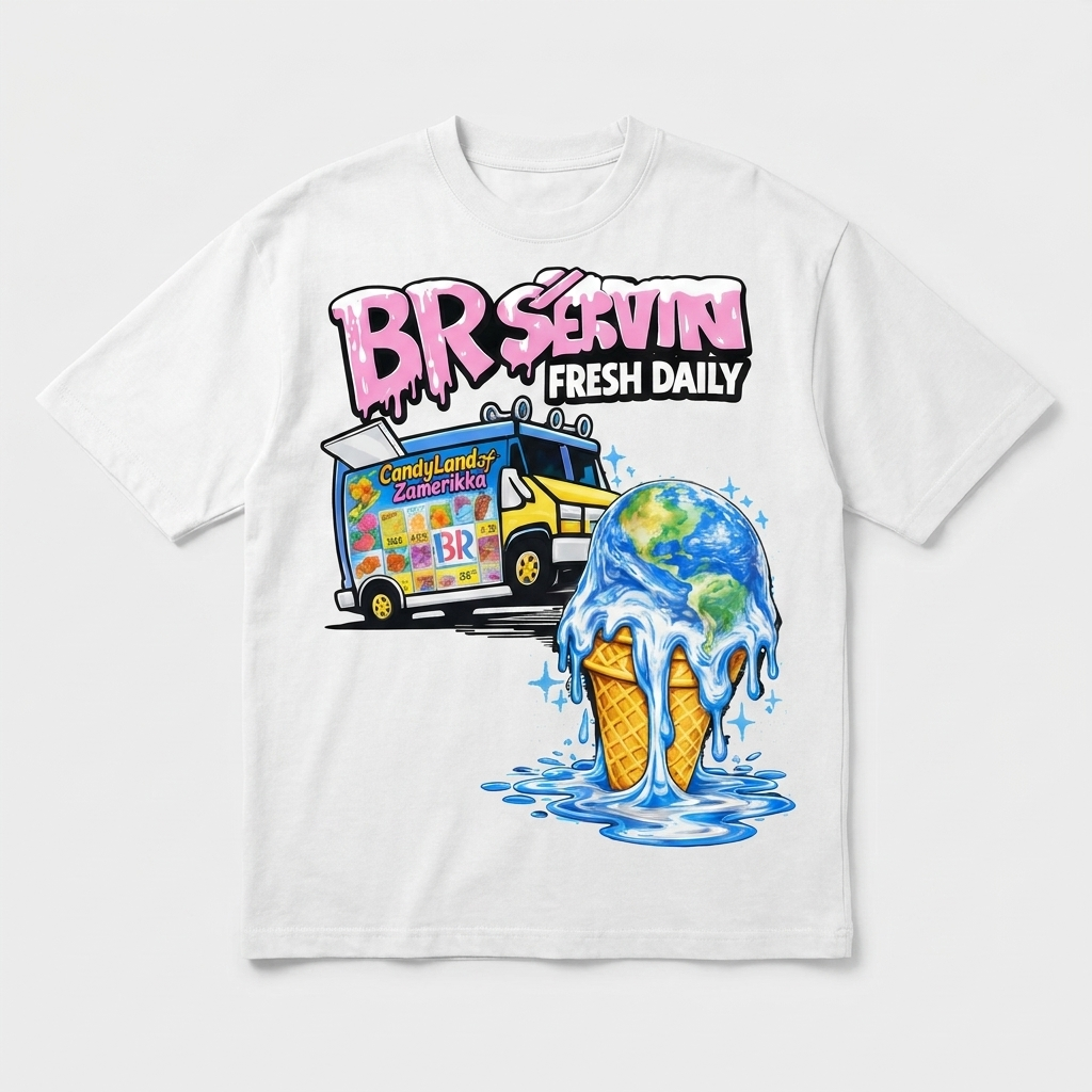 BR Servin Fresh Daily Tee White - product shot