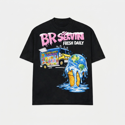 BR Servin Fresh Daily Tee Black - product shot