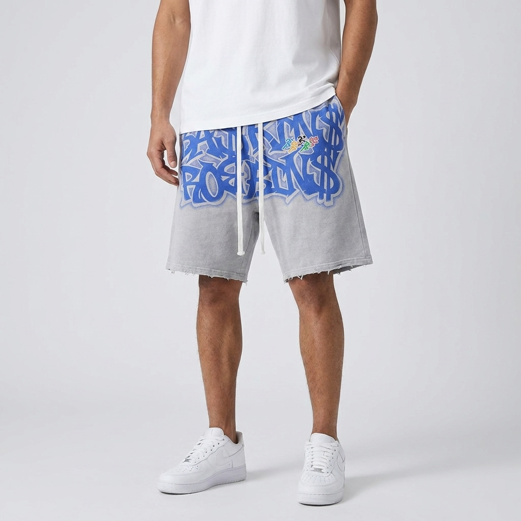 Baskins Robbins Graffiti Shorts - worn by model