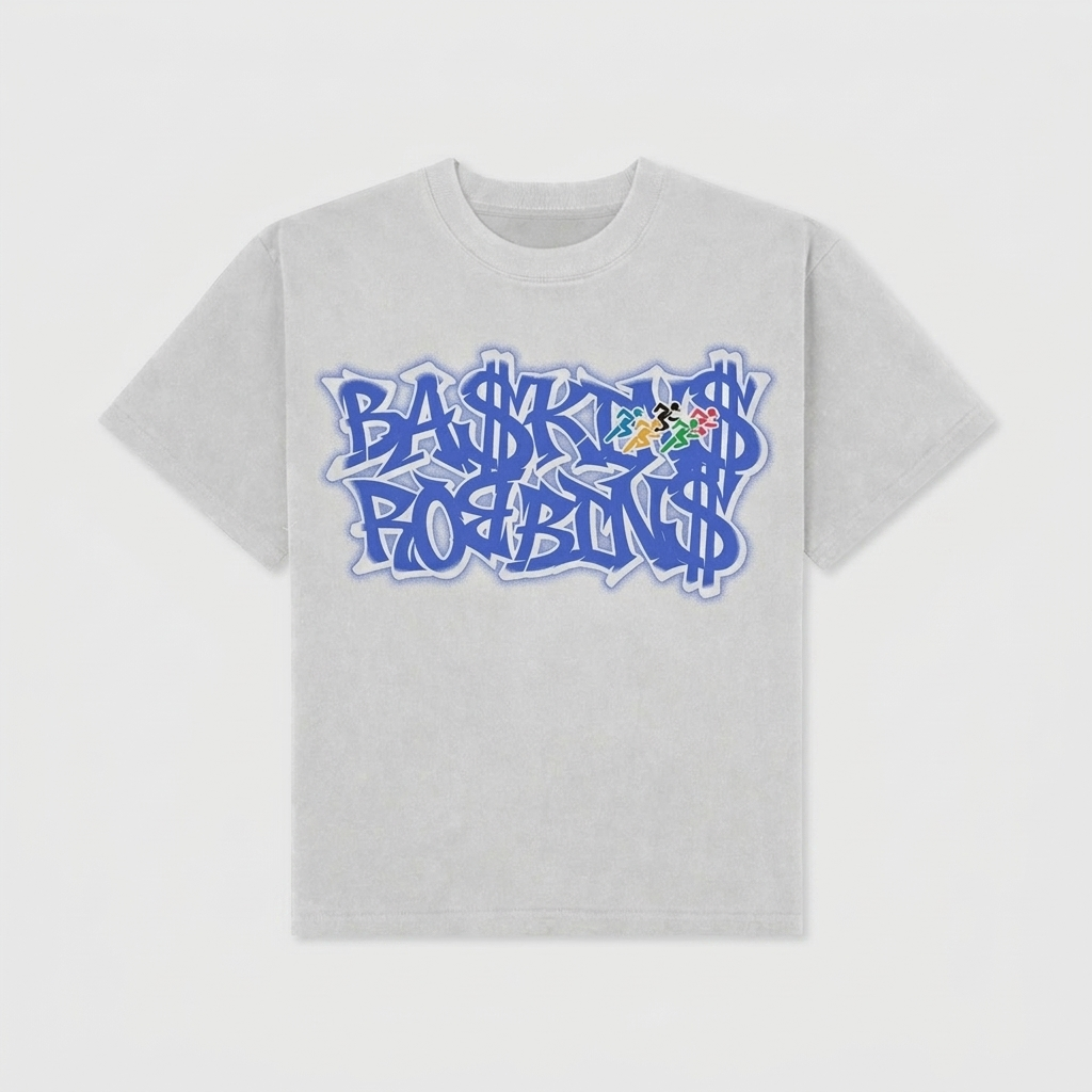 Baskins Robbins Graffiti Tee Grey - product shot