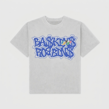 Baskins Robbins Graffiti Tee Grey - product shot