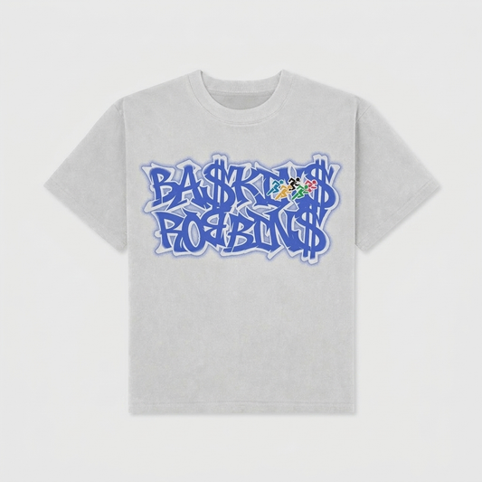 Baskins Robbins Graffiti Tee Grey - product shot
