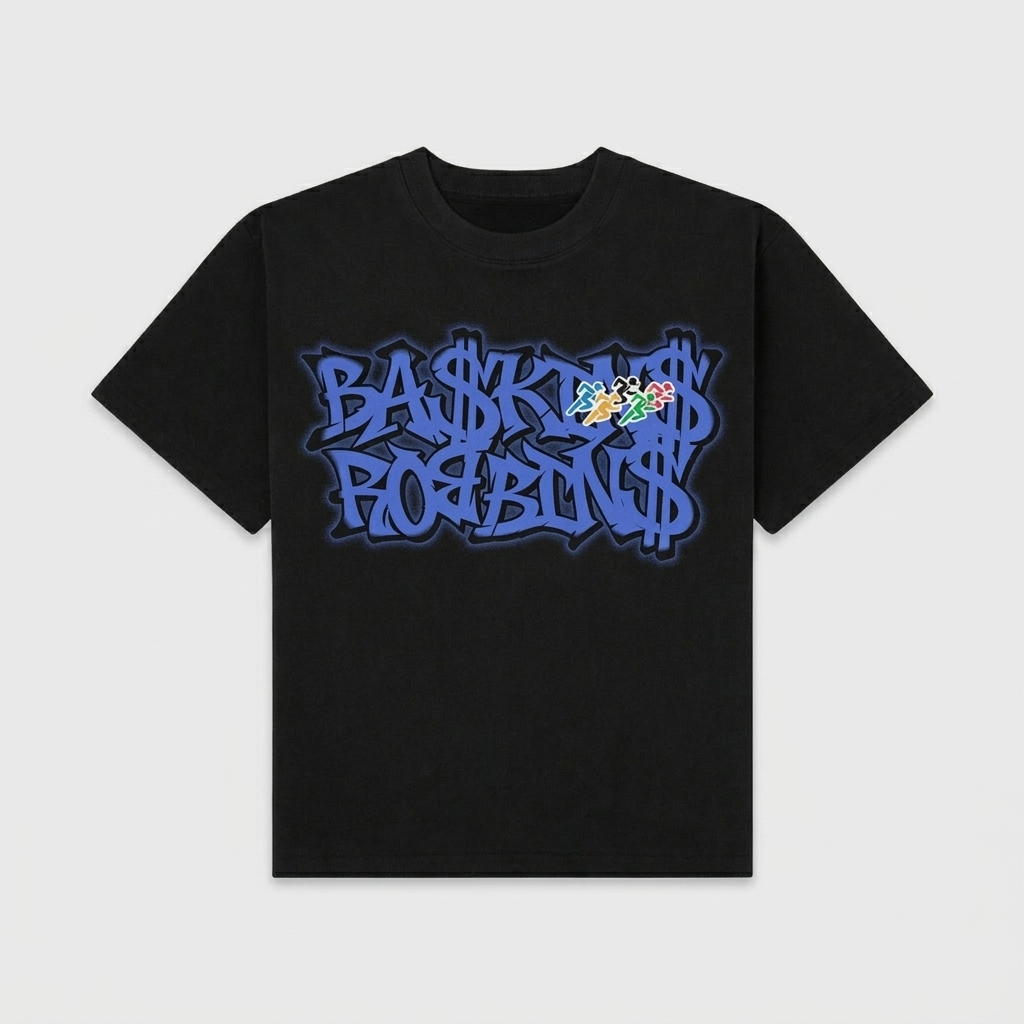 Baskins Robbins Graffiti Tee Black - product shot