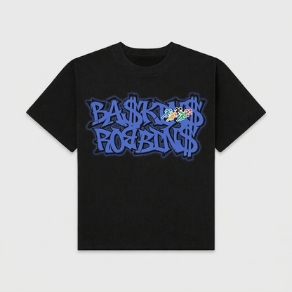 Baskins Robbins Graffiti Tee Black - product shot