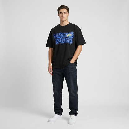 Baskins Robbins Graffiti Tee Black - worn by model